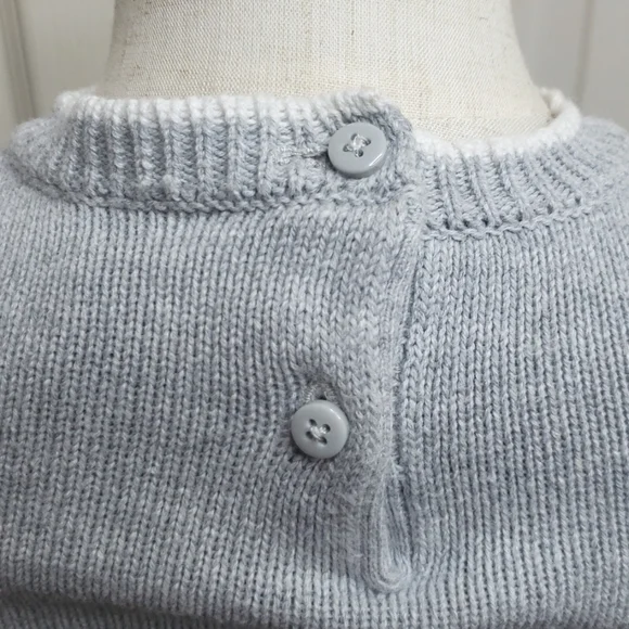 GYMBOREE GRAY WITH WHITE POLKA-DOT SNOWMAN ⛄ SWEATER SIZE 18-24 MONTHS - Picture 4 of 10